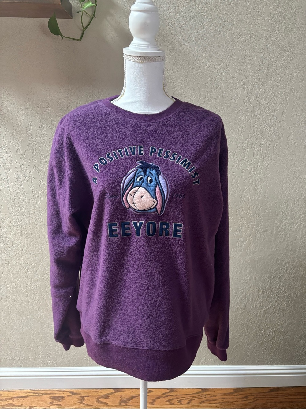 Eeyore 'A Positive Pessimist' Purple Crewneck Sweatshirt